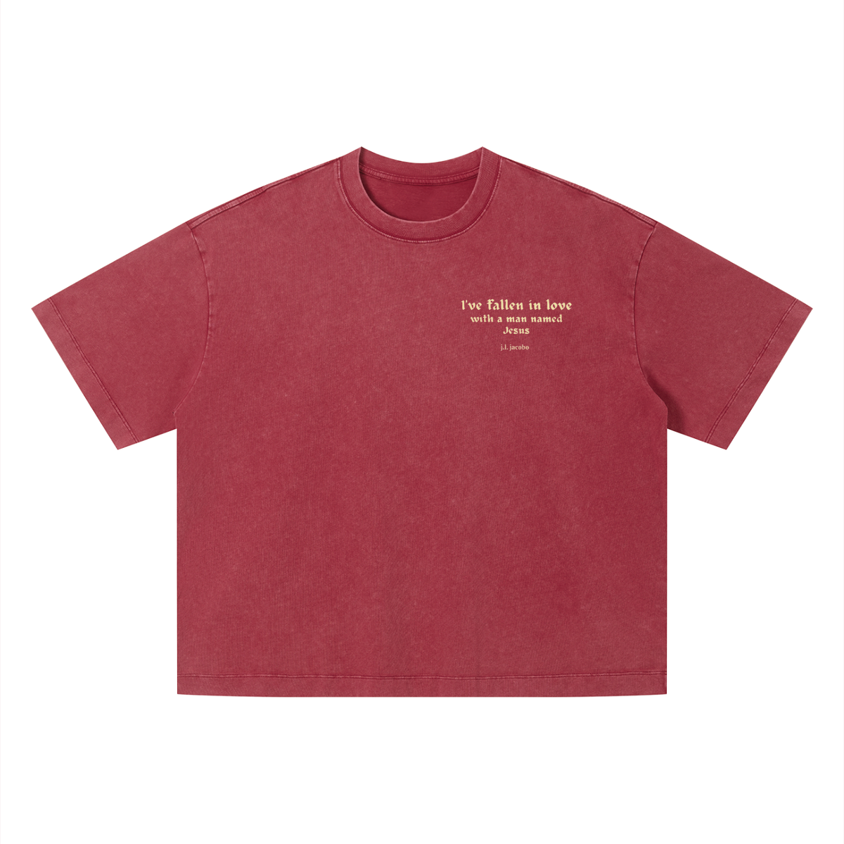 Unisex Vintage Wash Boxy T-Shirt - Stained Glass Jesus