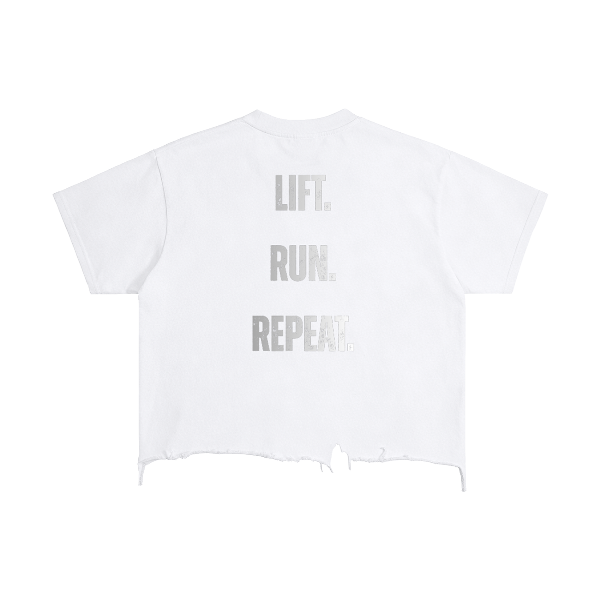 Vintage Wash Boxy Distressed Hem T-Shirt - Workout Tee